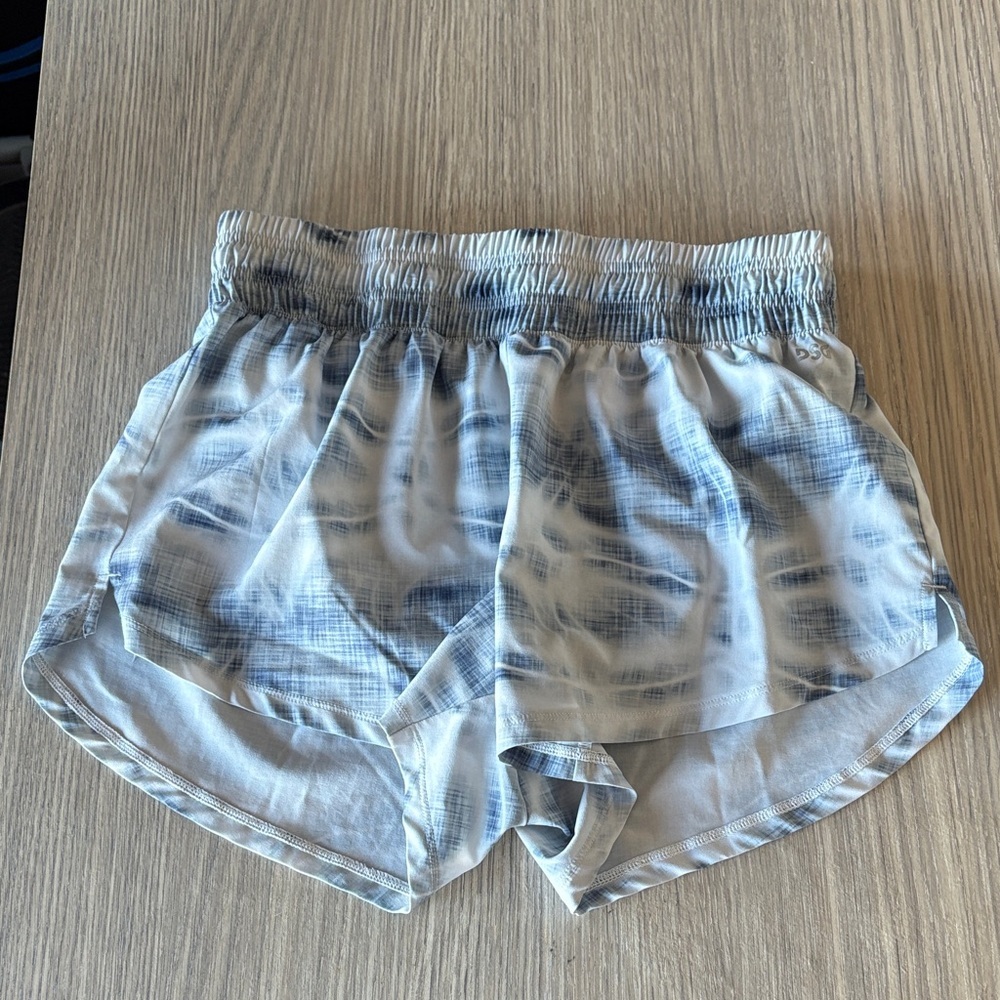 DSG Women’s Blue Tie Dye Running Shorts Built-In Liner Size M 3” Inseam